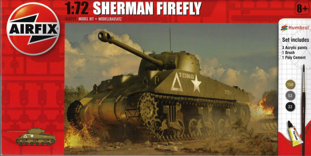 Airfix 1/72 Sherman Firefly Starter Set w/Paints (A68221)