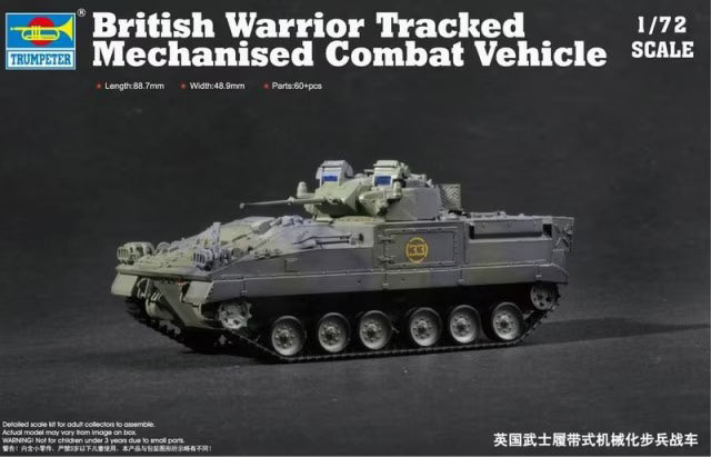 Trumpeter 1/72 British Warrior Tracked Mechanised Combat Vehicle (07101)