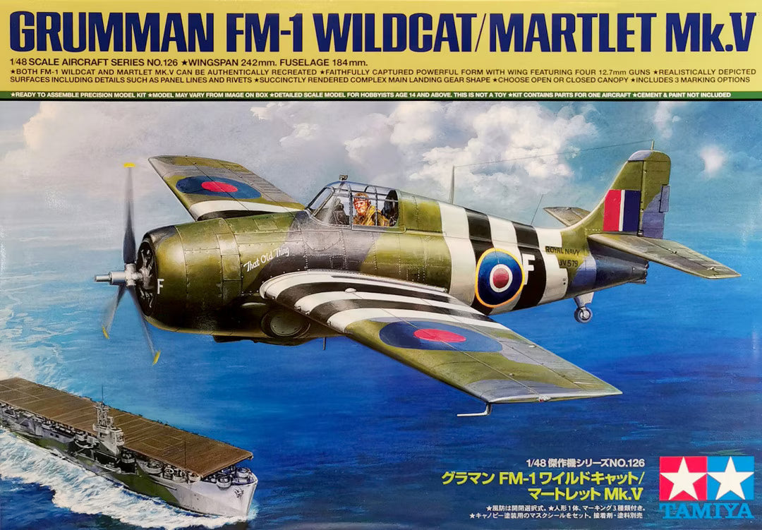 Tamiya 1/48 Grumman FM-1 Wildcat/Martlet Mk.V (61126)