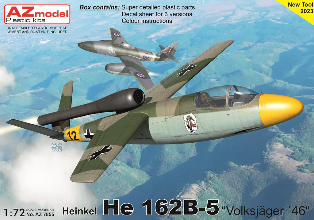 AZmodel 1/72 Heinkel He 162B-5 "Volksjager 46" (AZ 7855) — New — image 1 of 2