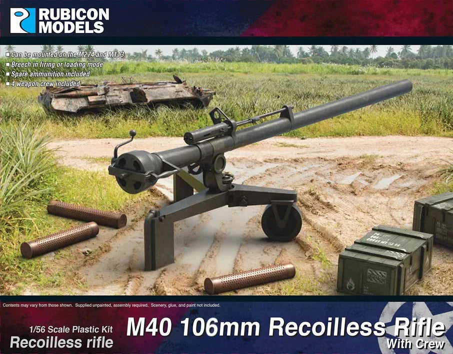 Rubicon Models 1/56 M40 106mm Recoilless Rifle with Crew (280130)
