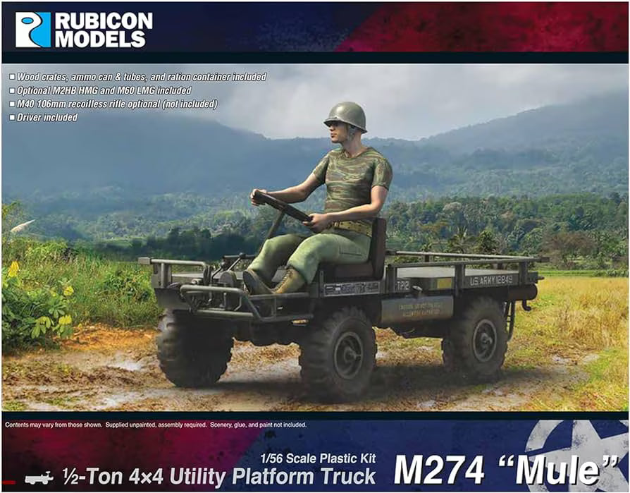 Rubicon Models 1/56 M274 "Mule" 1/2-Ton 4x4 Utility Platform Truck (280131)