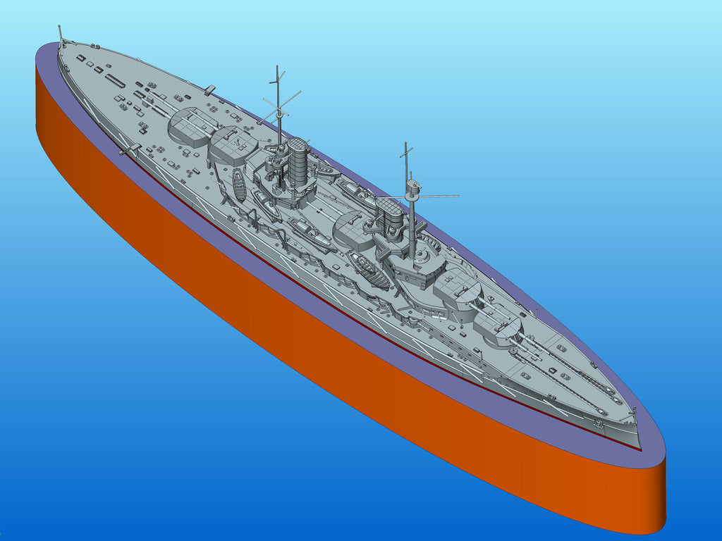 ICM 1/700 WWI German Battleship Kronprinz Full Hull (S.016) — New — image 2 of 5