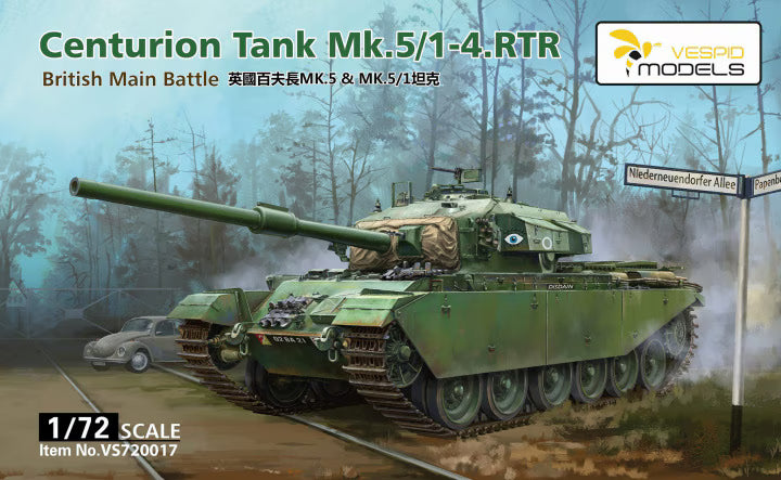 Vespid Models 1/72 Centurion Mk.5/1 - 4. RTR British Main Battle Tank (VS720017)