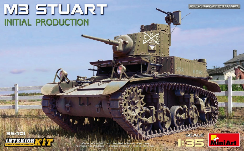 MiniArt 1/35  M3 Stuart Initial Production Interior Kit (35401)