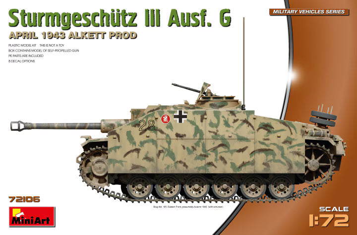 MiniArt 1/72 StuG III Ausf. G April 1943 Alkett Prod. (72106)