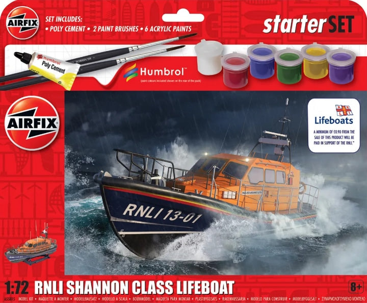 Airfix 1/72  Starter set RNLI Shannon Class Lifeboat (No paints) (A55015)