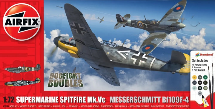 Airfix 1/72 Spitfire Mk.Vc vs Bf 109F-4 Dogfight Double (A50194)