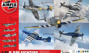 Airfix 1/72 D-Day Fighters Five-Plane Gift Set (A50192)