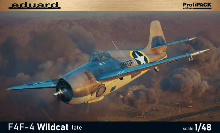 Eduard 1/48 ProfiPACK F4F-4 Wildcat Late Overtrees - Masks, Decals do FM-1 (82203)