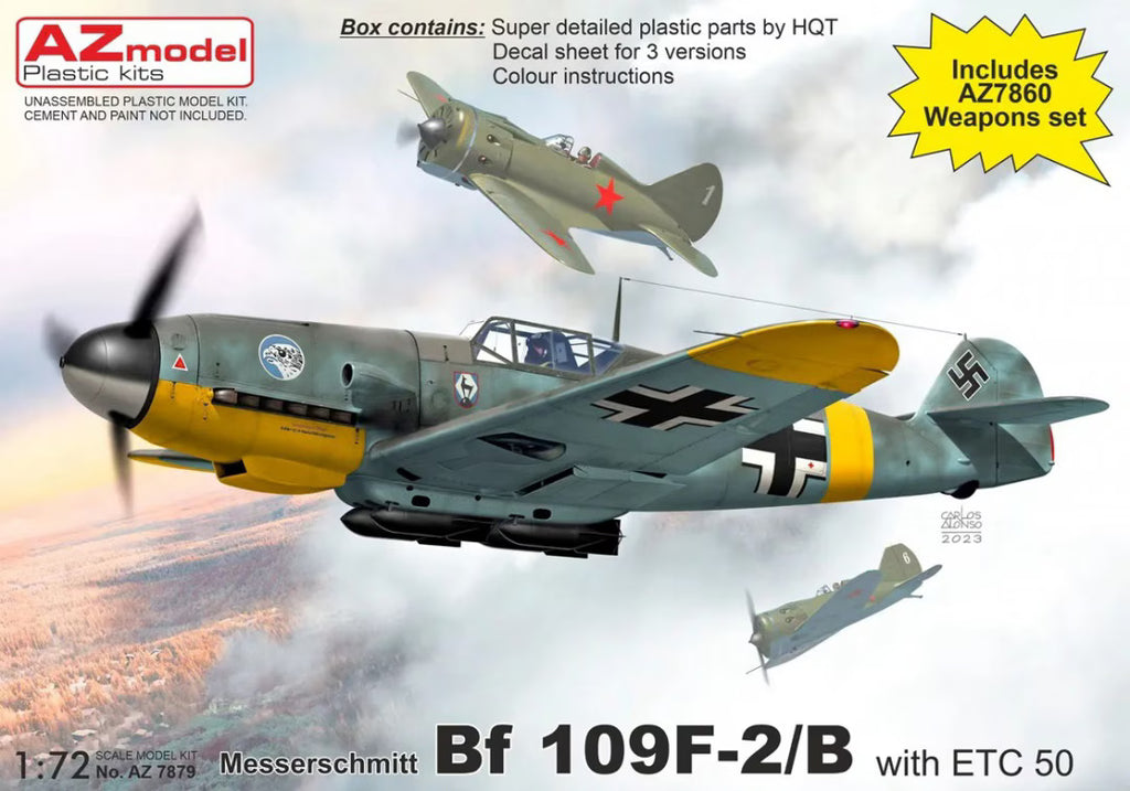 AZmodel 1/72 Messerschmitt Bf 109F-2/B with ETC 50 (AZ 7879) — New — image 1 of 2