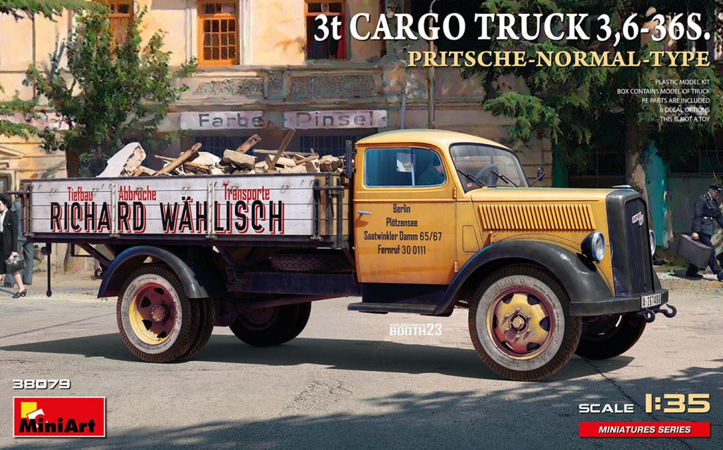 MiniArt 1/35 3t Cargo Truck 3,6-36S. Pritsche-Normal-Type (38079)