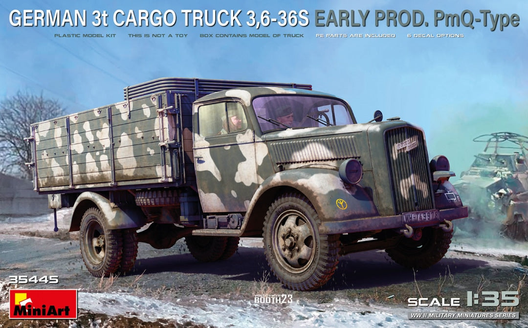 MiniArt 1/35 German 3t Cargo Truck 3,6-36S Early Prod. PmQ-Type (35445)