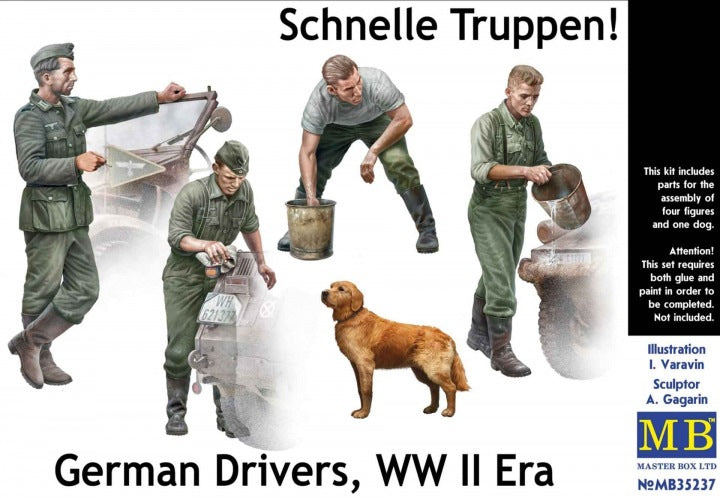 Master Box 1/35 German Drivers, WW II Era Schnelle Truppen (MB35237)
