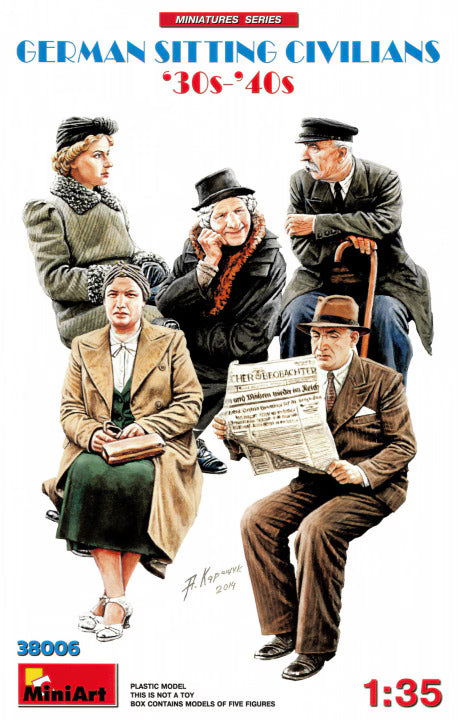 MiniArt 1/35 German Sitting Civilians '30s-'40s (38006)
