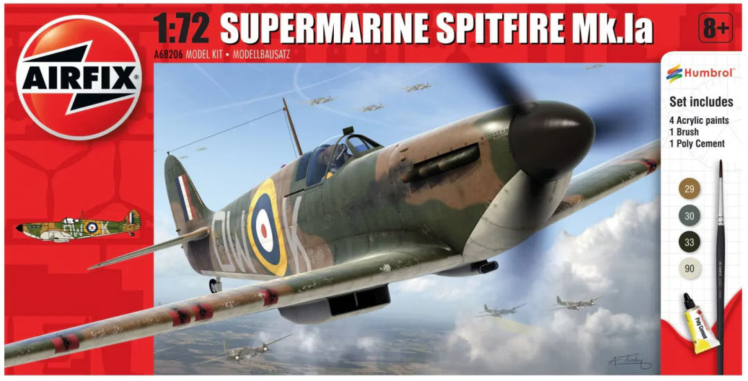 Airfix 1/72 Supermarine Spitfire Mk.Ia Starter Set (A68206)