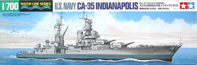 Tamiya 1/700 U.S. Navy CA-35 Indianapolis (31804)