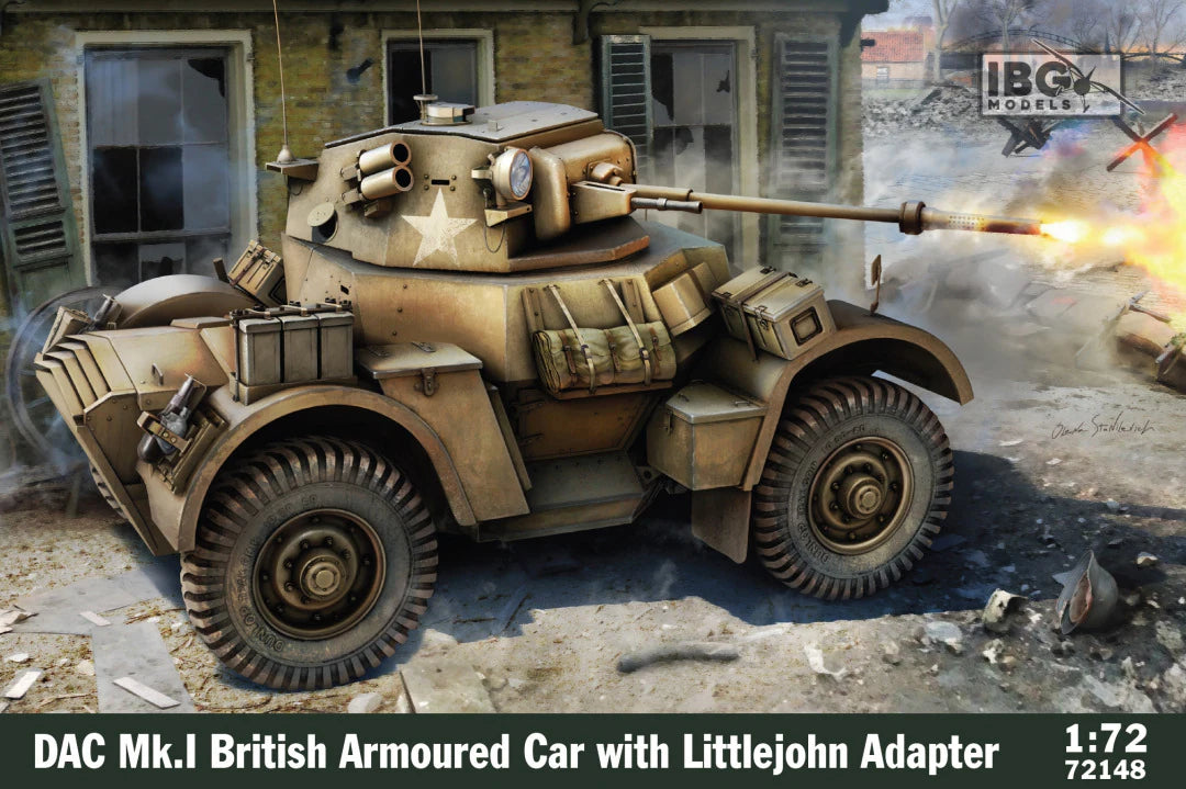 IBG 1/72 British Daimler Armoured Car Mk.I with Littlejohn Adaptor (72148)