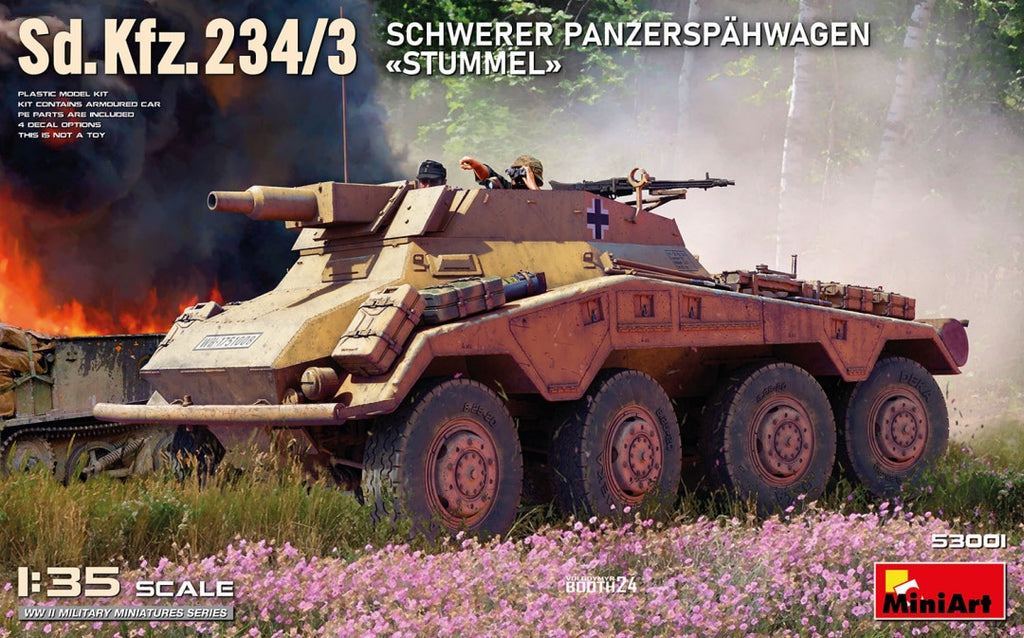 MiniArt 1/35 Sd.Kfz.234/3 Schwerer Panzerspähwagen «Stummel» (53001)