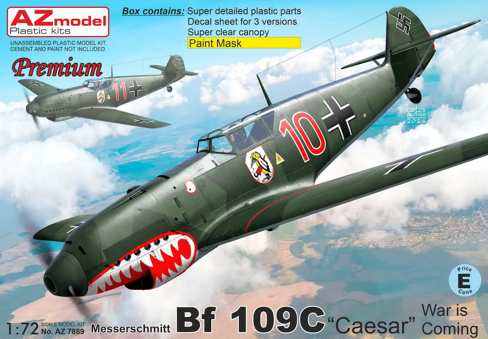 AZmodel 1/72 Messerschmitt Bf 109C "Caesar” The War is Coming (AZ7889) — New — image 1 of 2