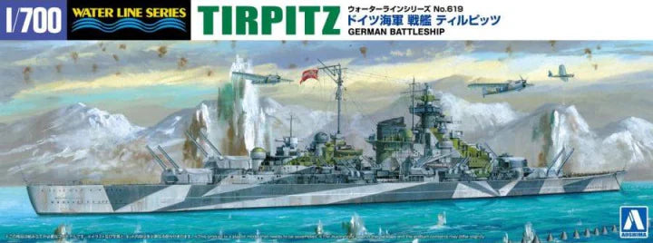 Aoshima 1/700 Water Line Series No. 619 German Battleship Tirpitz (06749)
