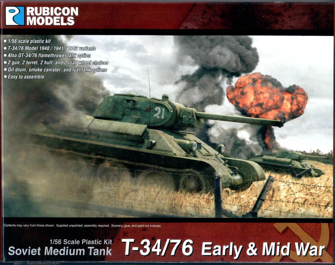Rubicon Models 1/56 Soviet Medium Tank T-34/76 Early & Mid War (280013)
