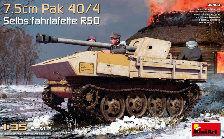 MiniArt 1/35 7.5cm PaK 40/4 auf gep. Selbstfahrlafette RSO (35483)