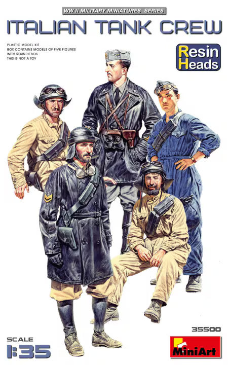MiniArt 1/35 Italian Tank Crew w/Resin Heads (35500)