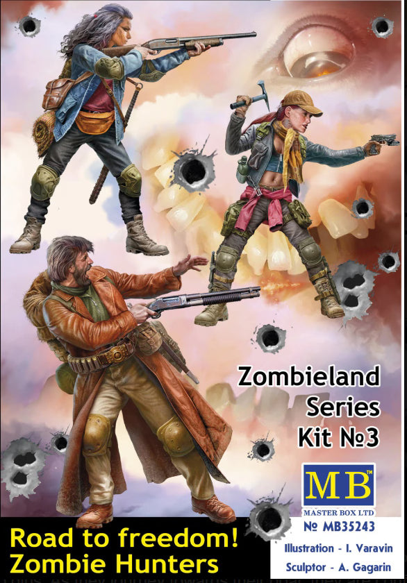 Master Box Ltd 1/35 Road to Freedom. Zombie Hunters. Zombieland series, Kit No. 3 (MB35243)