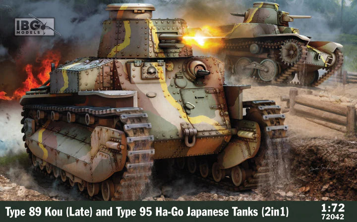 IBG 1/72 Type 89 Kou (Late) + Type 95 Ha-Go Japanese tanks (2 in 1) (72042)