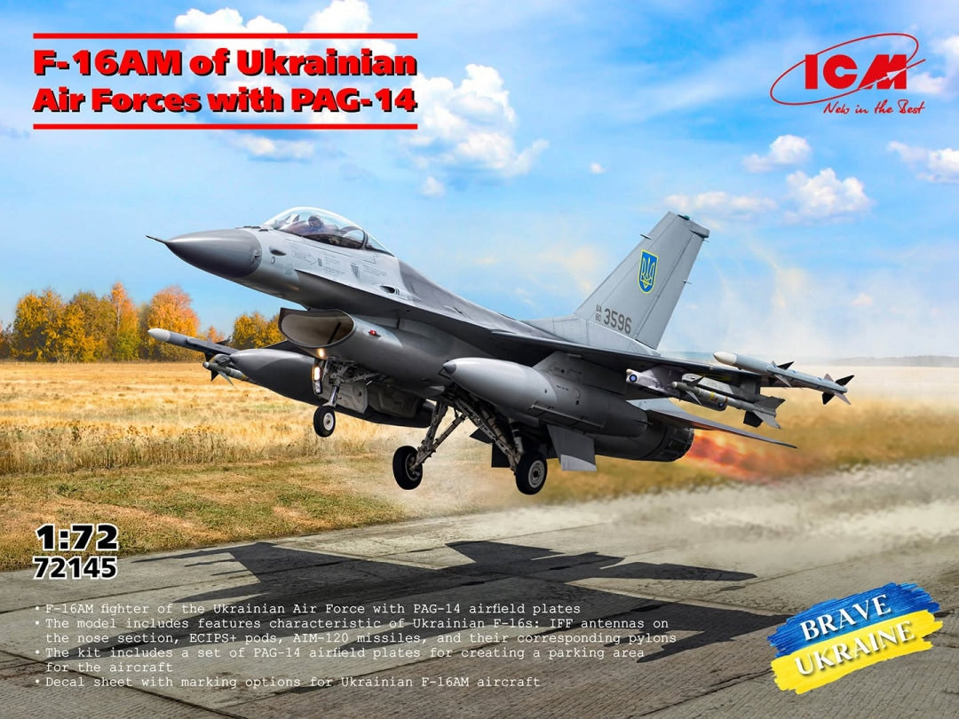 ICM 1/72 F-16AM of Ukrainian Air Forces with PAG-14 (72145)