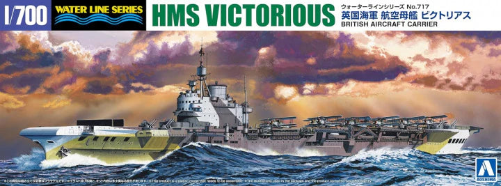 Aoshima 1/700 Water Line Series No. 717 British Aircraft Carrier HMS Victorious (06962)