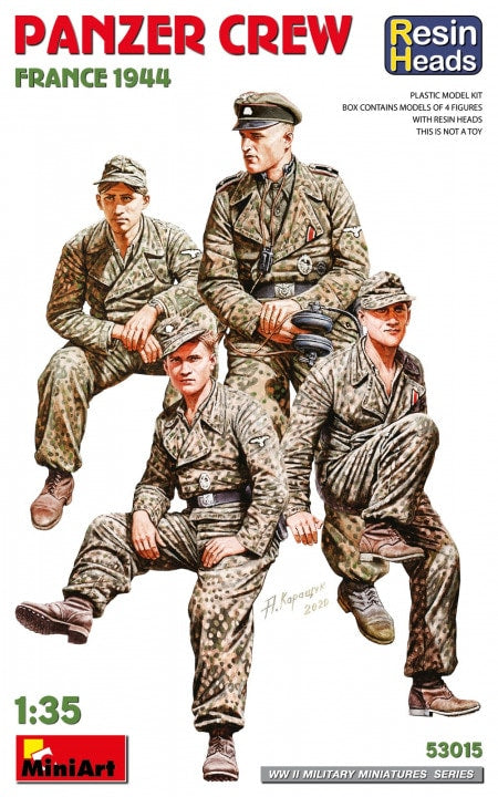 MiniArt 1/35 Panzer Crew France 1944 Resin Heads (53015)