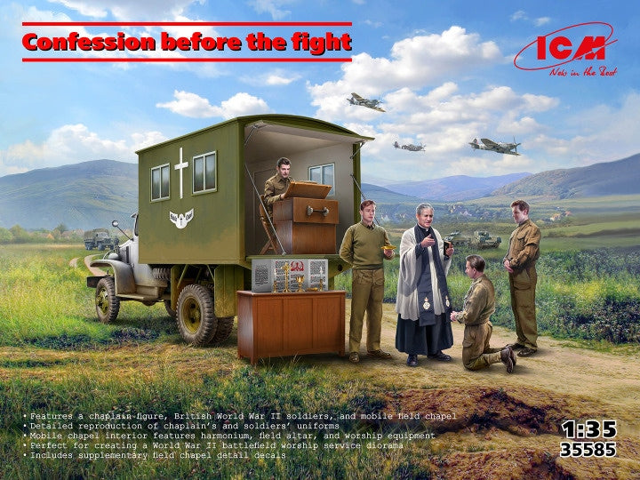 ICM 1/35 British Army Confession before the fight Mobile Chapel (35585)