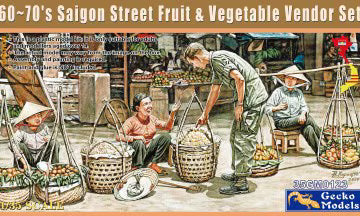 Gecko Models 1/35 60-70s Saigon Street Fruit & Vegetable Vendor Set (35GM0123)