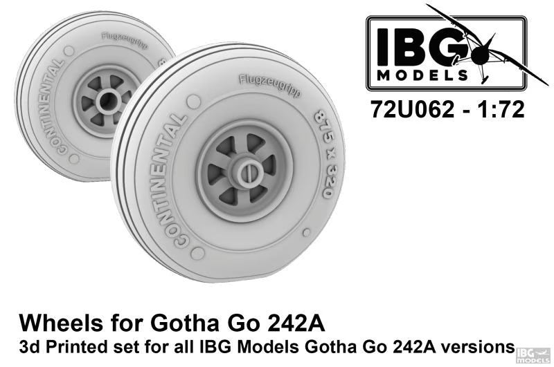 IBG 1/72  Wheels for Gotha Go-242A (72U062)