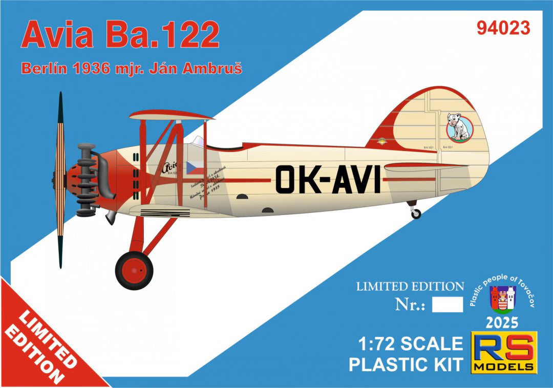 RS Models 1/72 Avia Ba.122 Berlin 1936 (94023)