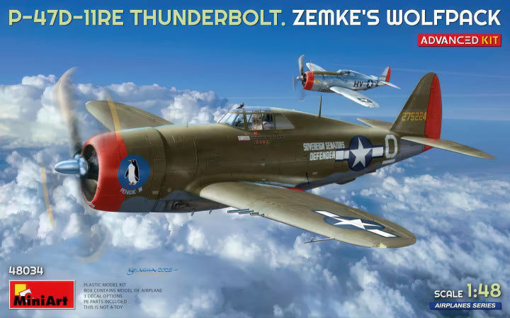 MiniArt 1/48 P-47D-11RE Thunderbolt Zemke’s Wolfpack Advanced Kit (48034)