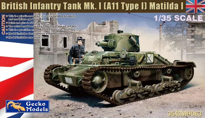 Gecko Models 1/35 British Infantry Tank Mk. I (A11 Type I) Matilda I (35GM0063)