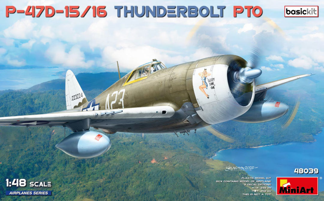 MiniArt 1/48 P-47D-15/16 Thunderbolt PTO Basic Kit (48039)