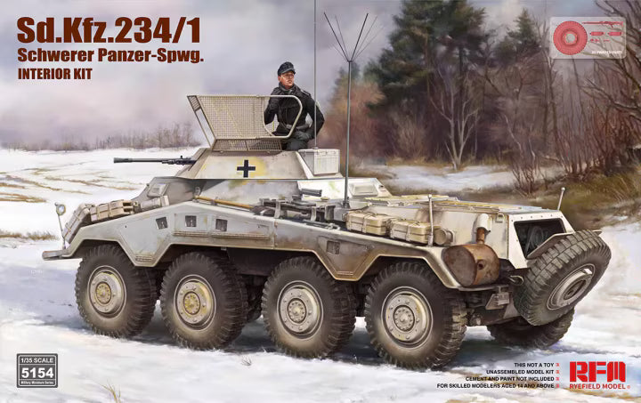 Rye Field 1/35 Sd.Kfz. 234/1 Schwerer Panzer-Spwg. Interior Kit (RM-5154)