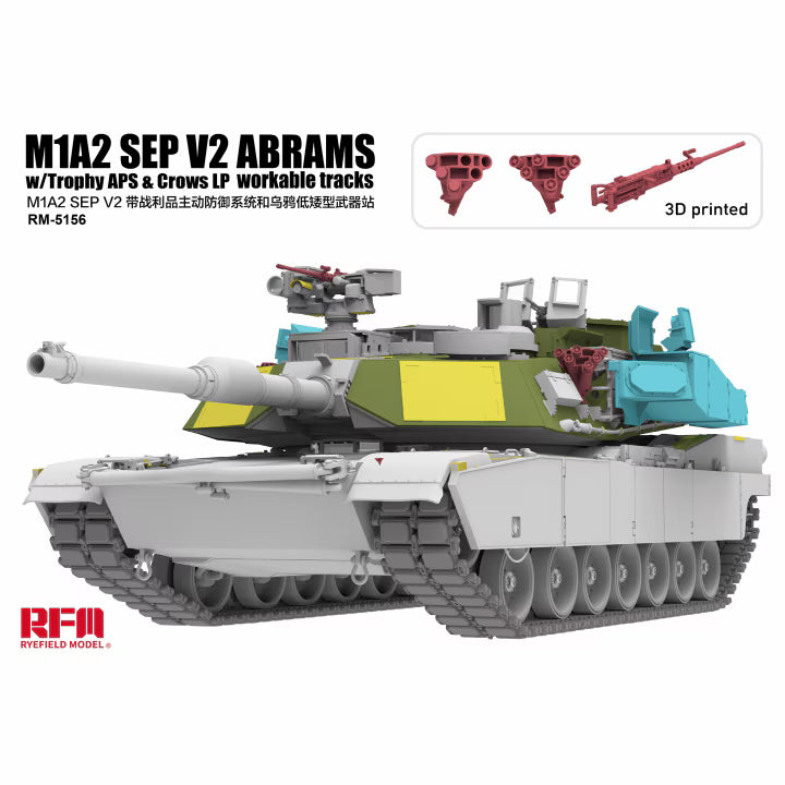 Rye Field 1/35 M1A2 SEP V2 w/Trophy APS & Crows LP & workable tracks (RM-5156)