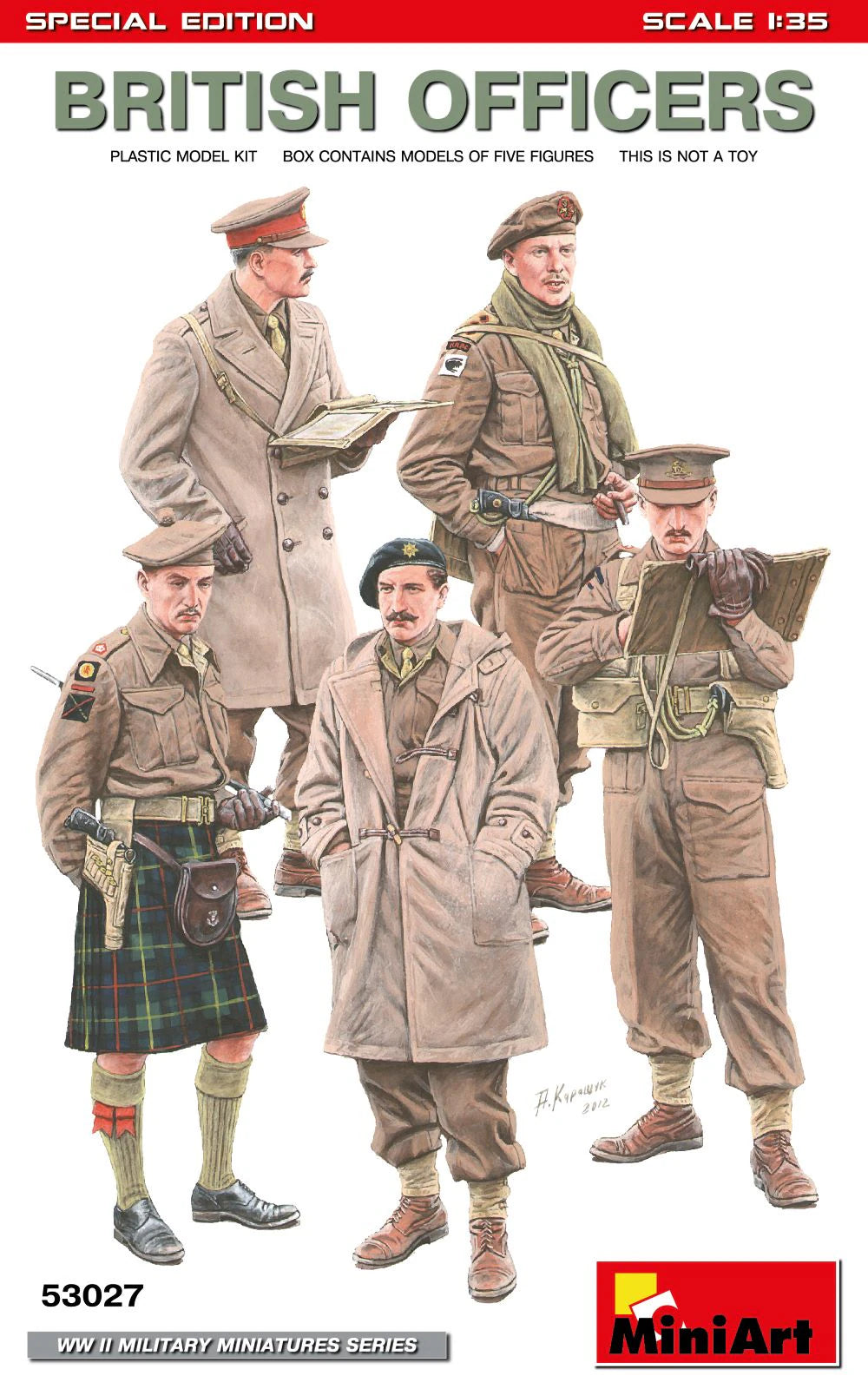 MiniArt 1/35 British Officers x 5 Figures (53027)
