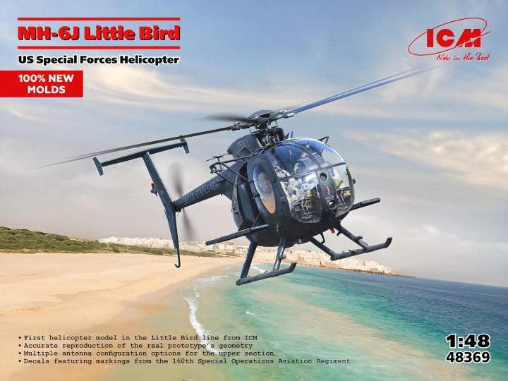 ICM 1/48 MH-6J Little Bird US Special Forces Helicopter (48369)