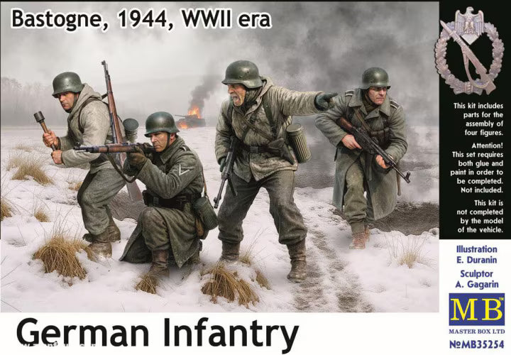 Master Box Ltd 1/35 German Infantry Bastogne, 1944, WWII era (MB35254)