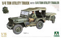 Takom 1/16 1/4 ton Utility Truck with 1/4 ton Utility trailer (1026)