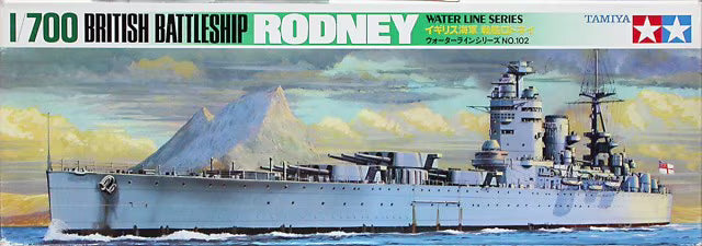 Tamiya 1/700 British Battleship HMS Rodney Waterline Series (No Decals) (WL.B102)