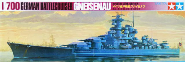 Tamiya 1/700 German Battlecruiser Gneisenau Water Line Series (77520)