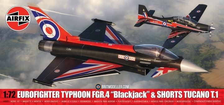 Airfix 1/72 Eurofighter Typhoon FGR.4 "Blackjack" & Shorts Tucano T.1 (A40003)