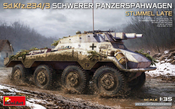 MiniArt 1/35 Sd.Kfz.234/3 Schwerer Panzerspähwagen «Stummel» Late (53046)